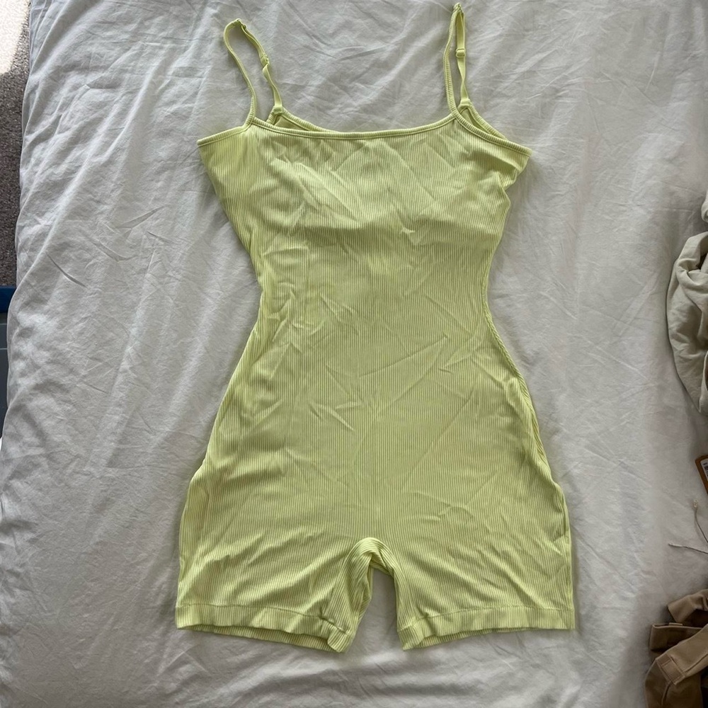 Skims soft lounge lemonade yellow romper size small new